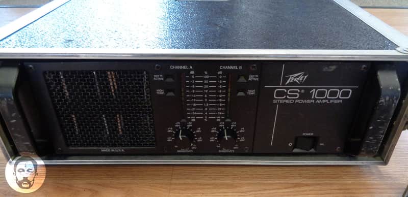 Peavey CS-1000 1000 watt Stereo Power Amp w/ Rack Case image 1