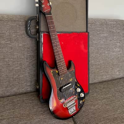 1965 Tombo Ukulet Mini Electric Guitar with AMP in Case! RARE Japanese image 3