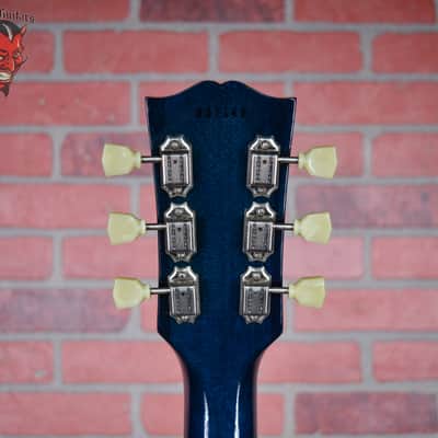 Gibson Custom Shop 1959 Les Paul Reissue Figured Maple Top Transparent White with Blue Back Finish 2005 w/OHSC image 9