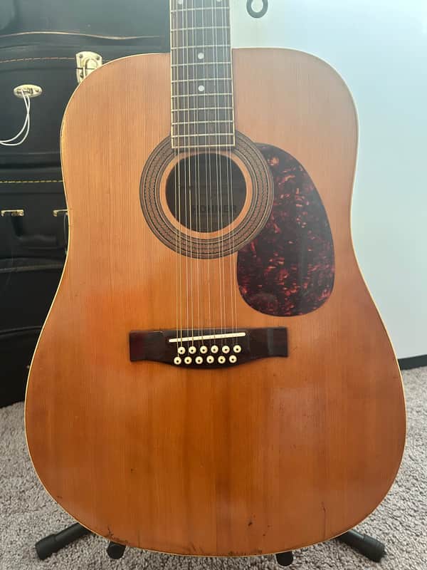 Hohner HW-12 12-String Acoustic Guitar MIJ/MIK Era Natural with Hard Case image 1