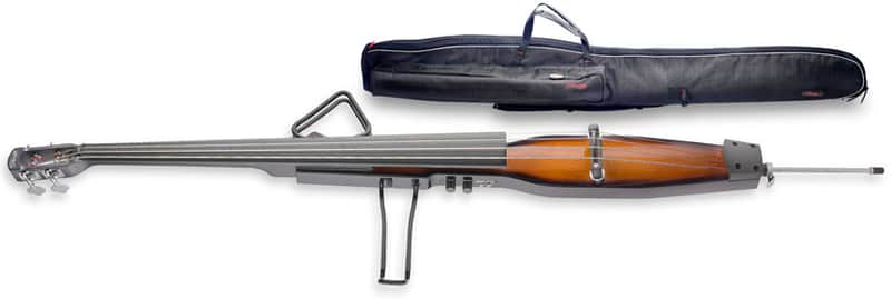 STAGG Brown Electric Double Bass With Gigbag Plus 1/4" Output Jack EUB Electric Upright Bass image 1