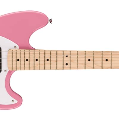 Fender Squier Sonic Mustang Electric Guitar, Flash Pink Finish, Maple Fretboard image 1