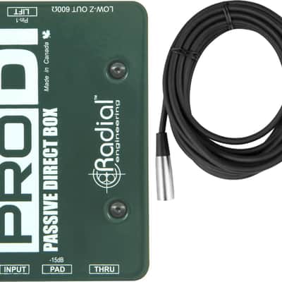 Radial Engineering ProDI Passive Instrument Direct Box DI w/ Mic Cable image 2