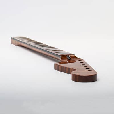 Allparts Select "Licensed by Fender®" AAA+ Roasted Flame Maple "VIN-MOD" Deluxe Replacement Neck for Jazzmaster® - Poly Finish - Bound with Block Inlays image 11