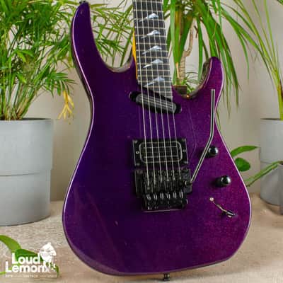 Super Rare! Hamer USA Limited Edition Californian Elite Reverse 1989 Purple Metal Flake w/OHSC image 4