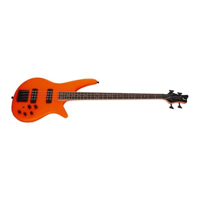 Jackson X Series Spectra Bass SBX IV, Laurel Fingerboard, Poplar Body, and Through-Body Maple Neck 4-String Guitar (Right-Handed, Neon Orange) image 4