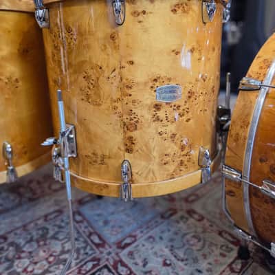 Yamaha Stage Custom/Beech Custom 4 Piece Shell Pack 14x12, 18x16, 20x18, 24x15 - Mapa Burl Veneer (C013-85) image 3