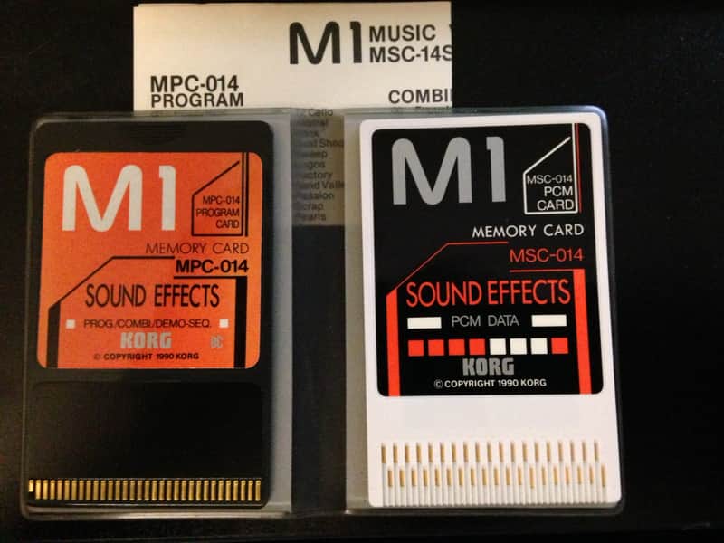 Korg M1 MSC-014 & MPC-014 Sound Effects Expansion Card Set M1R EX Rare image 1