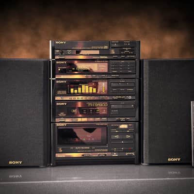 SONY FH-919CD GOLD Vintage Stereo Cassette Tape CD Boombox Side Panel image 3