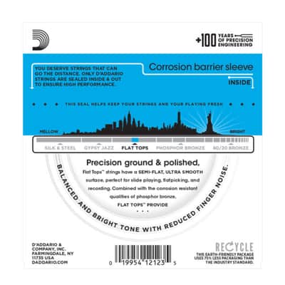 D'Addario A-Guit.Strings EFT16 12-53 Phosphor Bronze Flat Tops - Acustic Guitar Strings image 2