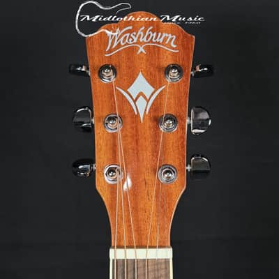Washburn WD7S-A - 6-String Acoustic Dreadnought Guitar - Natural Gloss Finish image 4
