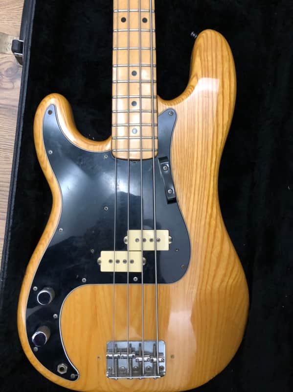 Fender Precision bass (left handed) 1978 Natural finish image 1