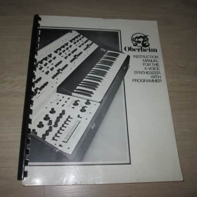 Oberheim 4-voice Original Manual - Extremely Rare - Synthesizer Catalog/Brochure image 1