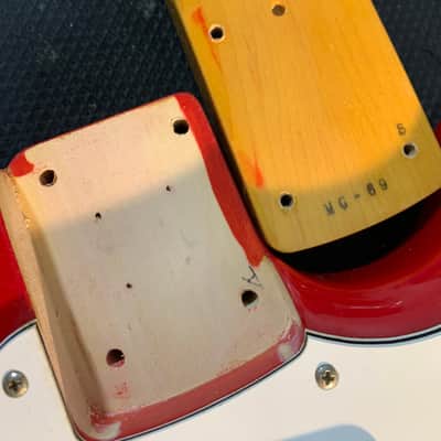 Fender MG-69 Mustang Reissue MIJ 2010 Red Matching Headstock Japan w/ Bag image 19