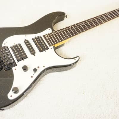 Moon Katze HSH Superstrat 1980s Black Gold Sparkle PGM MIJ image 2