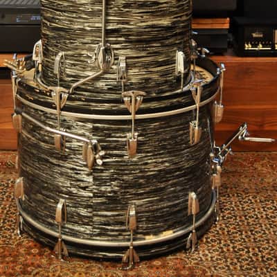 Ludwig Black Oyster Pearl Super Classic 1963-1964 image 6