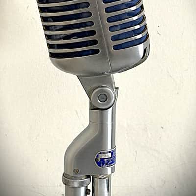 Vintage 1950's Shure 55S Dynamic Microphone, original, working, w/stand & cable image 9