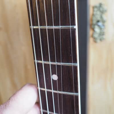 VIDEO! 1970s Japan Sakai (Teisco-ish) "Hertiecaster" guitar - pro Setup, player ready image 7