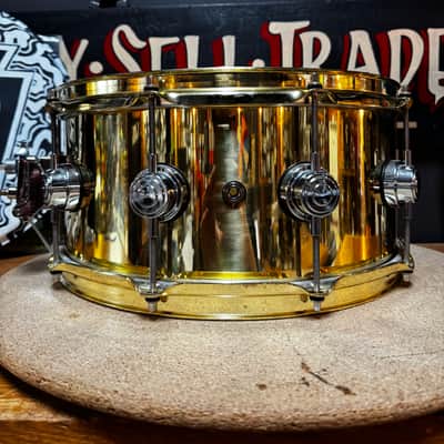 DW Collector's Series Bell Brass 6.5x14" Snare Drum 2010 - Present - Polished Brass with Chrome Hardware image 3