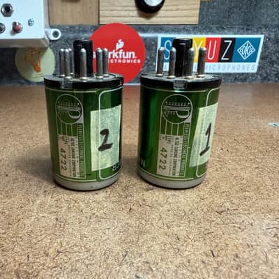 Altec / Peerless 4722 Pair (2x) Vintage Mic Input Transformers w/ Locator Pins – Tested – USA image 1