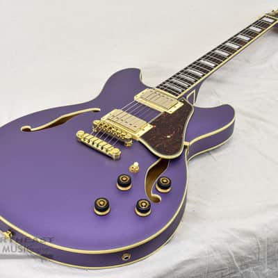Ibanez Artcore AS73G Semi-Hollow Electric Guitar - Metallic Purple Flat image 8