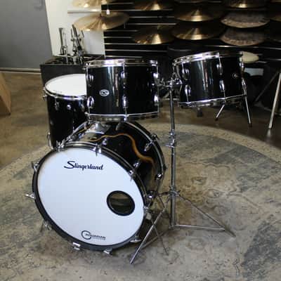 Slingerland 4-Piece Drum Set 12-13-16-22 1970s - Black image 2