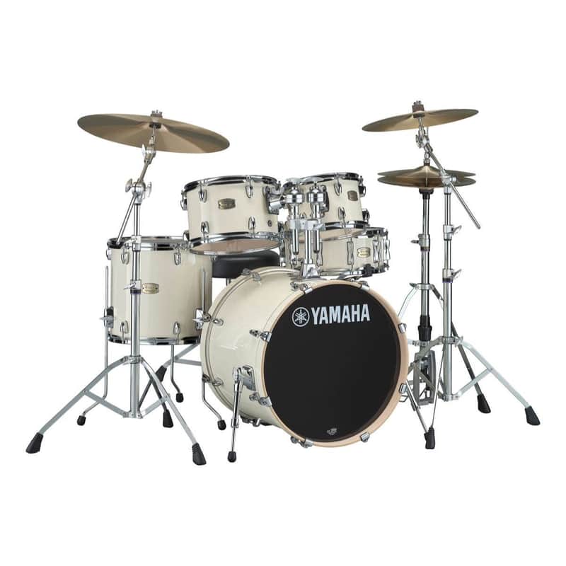Yamaha Stage Custom Birch, 5 Piece Shell Kit with 22" Bass Drum Classic White image 1