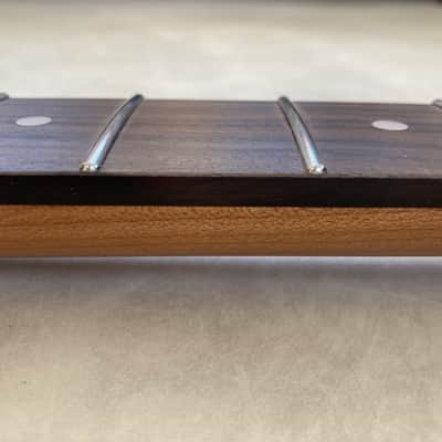 Left Hand Roasted Maple / Rosewood Telecaster neck - Nitro Satin - SS Frets - Bone nut image 5