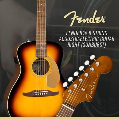 Fender 6 String Acoustic-Electric Malibu Player Guitar, Right image 2