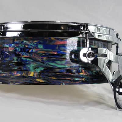 Click Custom 10ply Maple 4x12 Pancake Tom Tom Japanese Rainbow Abalone image 3