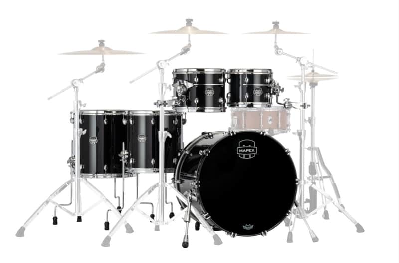 MAPEX IT SE628XBPB SATURN EVOLUTION BIRCH WORKHORSE 5 PEZZI PIANO BLACK image 1