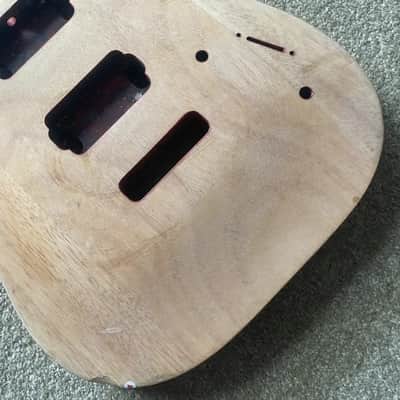 Okoume Wood HH Guitar Double Cutaway Body image 3