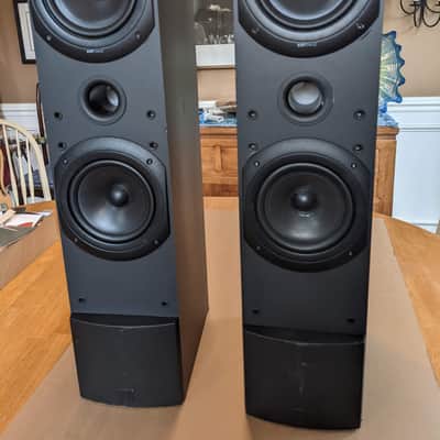 Kef Q50 Black Floor Standing Speakers Uni-q Great Condition image 1