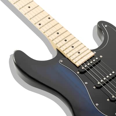 Glarry GST Electric Guitar Blue w/ 20W Amplifier image 3