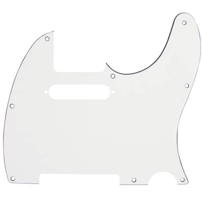 Mojotone Electric Guitar Pickguard for Tele 8 Hole White 3-P image 1