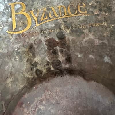 Meinl 16" Byzance Extra Dry Medium-Thin Hi-Hat (Pair) 2007 - Present - Un-Lathed image 4