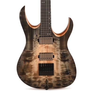 Mayones Duvell Elite 4Ever 6 AAA Curly Poplar Natural Fade Black Burst (Serial #DF2506094) image 2