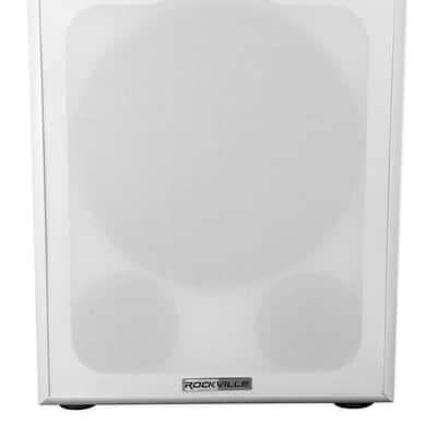 Rockville Rock Shaker 12" Inch White 400w Powered Home Theater Subwoofer Sub image 7