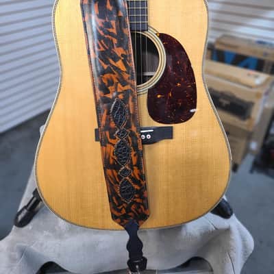 The Backwater- Handcrafted Full-Grain Leather Guitar Strap with Genuine Louisiana Alligator image 4