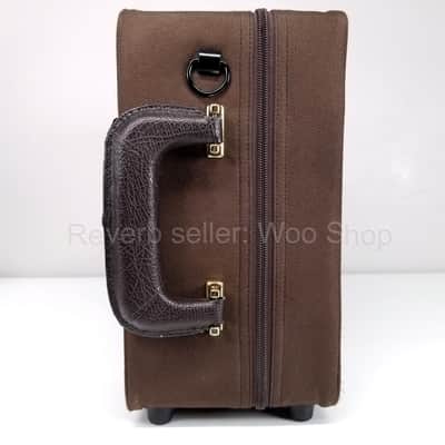 Vincent Bach Stradivarius Trumpet Brown Hard Case 1843 w/ Handles, Zipper Pouch image 8