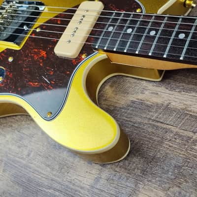 MyDream Partcaster Custom Built - Metallic Gold Lollar P90 50s Wind image 6