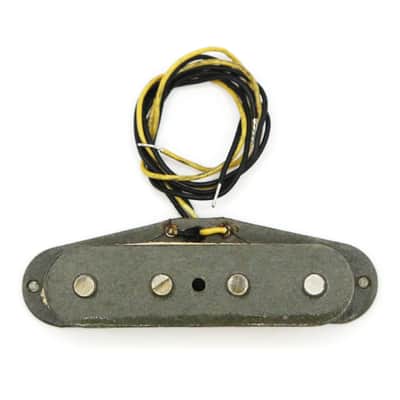 1978 Fender Telecaster Bass Pickup Rare Tele Staggered 4 Pole Piece White Cloth Gray Bobbin Yellow Black Plastic Wire Precision P Bass (#3 - 122378 - 7.87) image 1