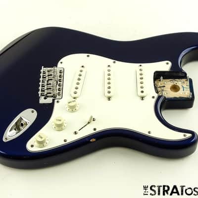 USED 1996 Fender MIM Standard Stratocaster Strat LOADED BODY Alder Cobalt Blue image 1