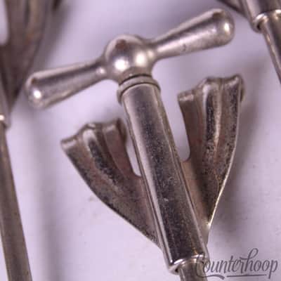 Ludwig 8x Bass Drum Long Bow-Tie Tension T-Rods+Claws 7"Nickel Club-Date 50s WFL image 2