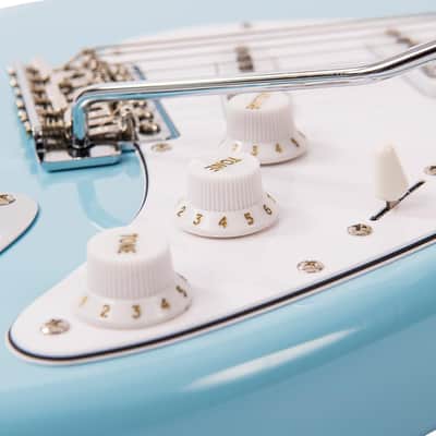 Vintage V6 ReIssued Electric Guitar ~ Laguna Blue image 6