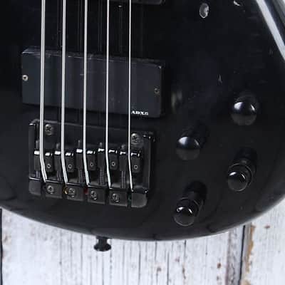 Ibanez 2000 SR Series SR885 5 String Electric Bass Guitar Black Finish Made in Japan image 5