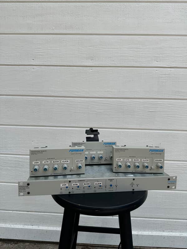 Furman HDS-6 Headphone Distribution System + 3 HR-6 Personal Mixers image 1