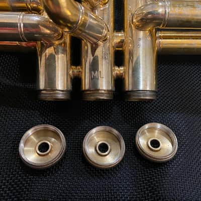 1992 Bach Stradivarius 18037 Bb Trumpet – Rare Gold Plate over Silver – ML Bore image 10