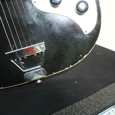 Silvertone 1420 Vintage Stratotone Black Electric Guitar image 9