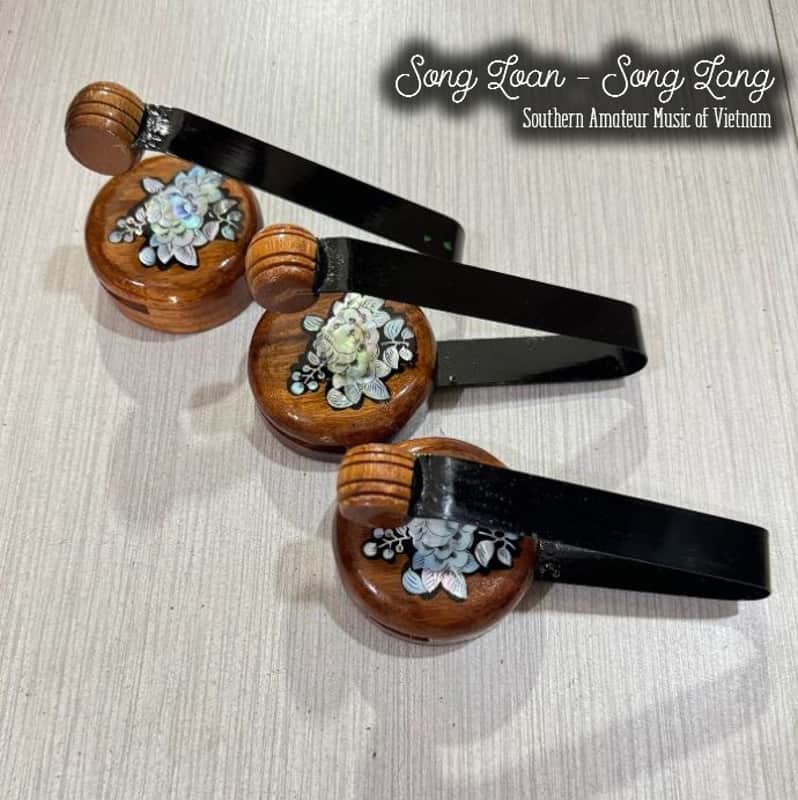 Handcrafted Vietnamese Song Lang – Song loan - Traditional Percussion Instrument | Southern Folk Music | Rhythmic Accent for Cultural Performances image 1